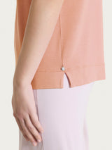 Maglietta con scollo a V in Viscosa Summer Arancioni Donna - Ragno