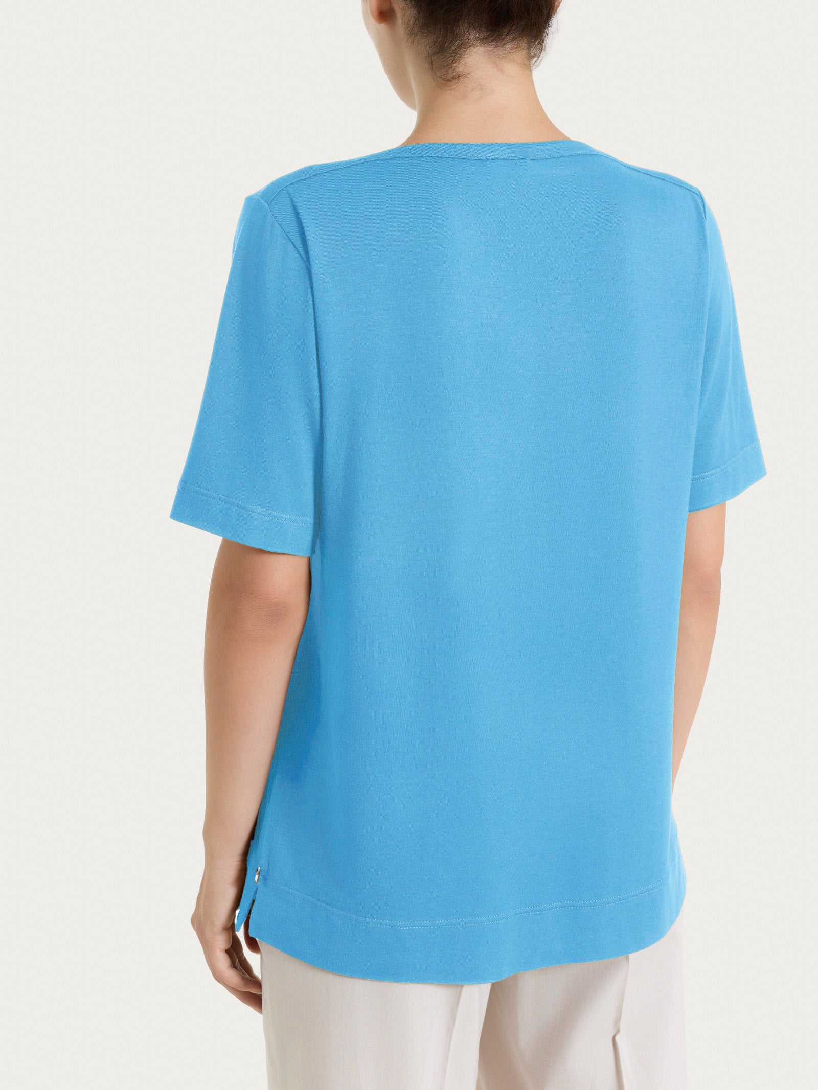 Maglietta con scollo a V in Viscosa Summer Azzurri Donna - Ragno