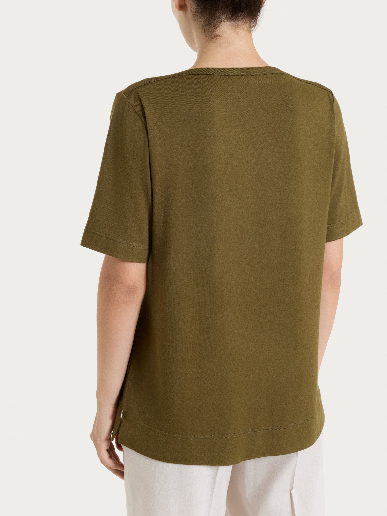 Maglietta con scollo a V in Viscosa Summer Verdi Donna - Ragno