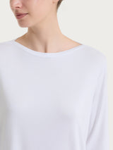 Maglietta con manica 3/4 in misto viscosa Bianchi Donna - Ragno