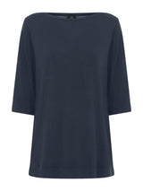 T-Shirt con manica 3/4 in misto viscosa -  - Ragno