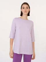 T-Shirt con manica 3/4 in misto viscosa -  - Ragno