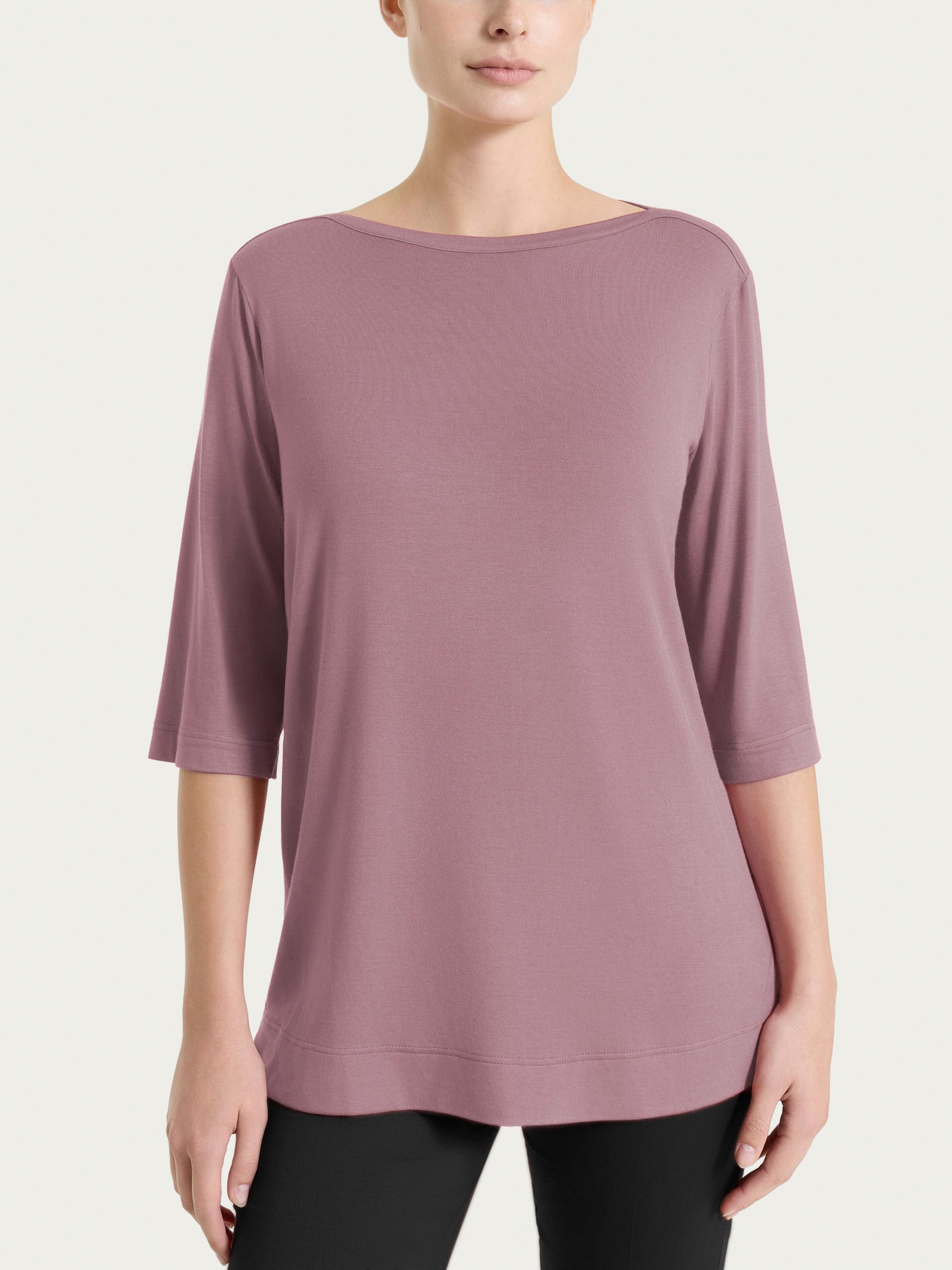 Maglietta con manica 3/4 in misto viscosa Viola Donna - Ragno