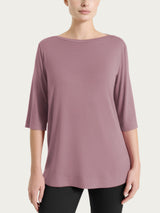 Maglietta con manica 3/4 in misto viscosa Viola Donna - Ragno