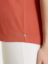 Maglietta tinta unita con manica corta in Ultralight Rossi Donna - Ragno