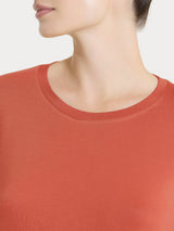 Maglietta tinta unita con manica corta in Ultralight Rossi Donna - Ragno