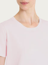 Maglietta tinta unita con manica corta in Ultralight Rosa Donna - Ragno