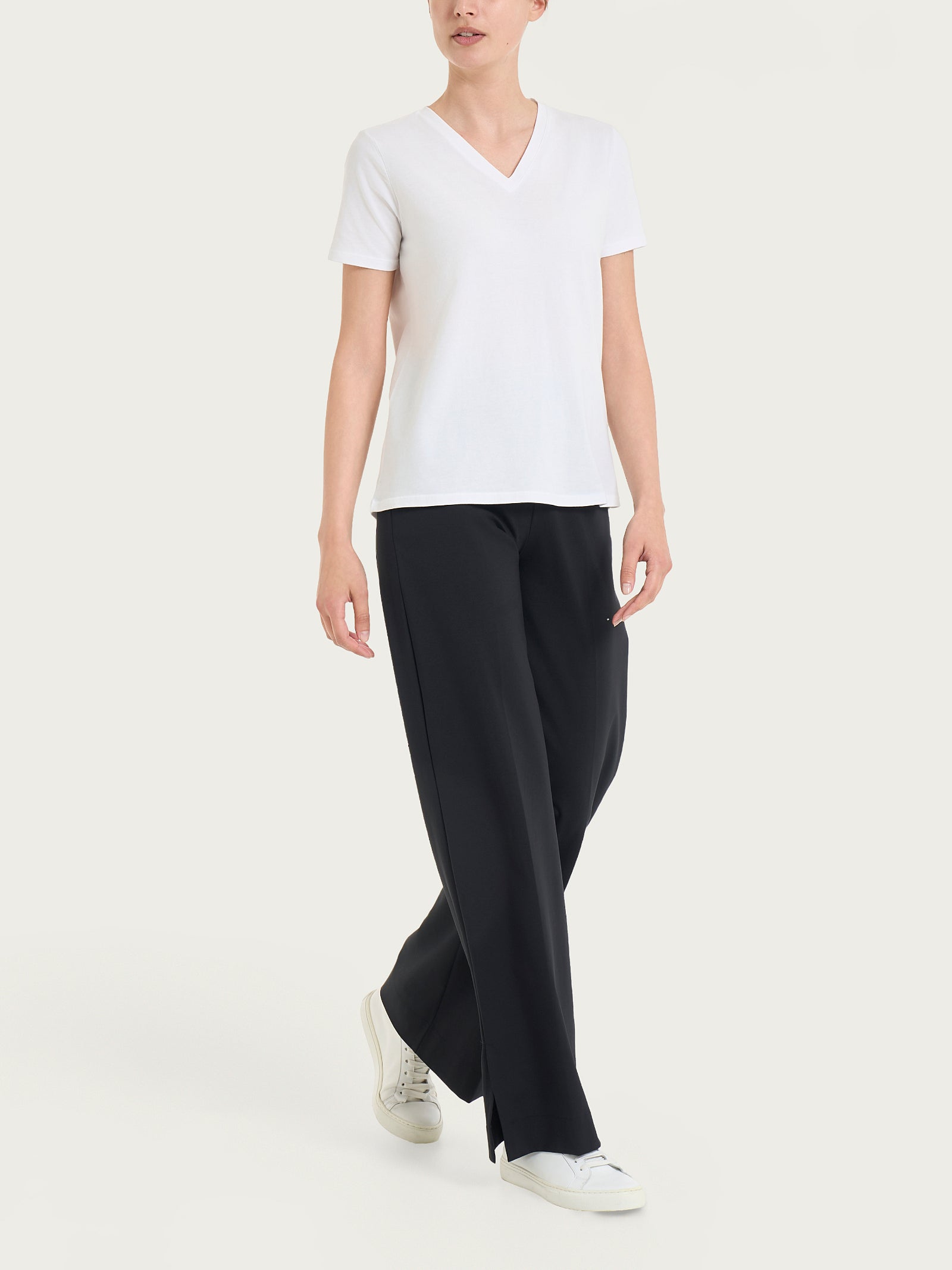 Maglietta con Scollo a V in Ultralight Azzurri Donna - Ragno