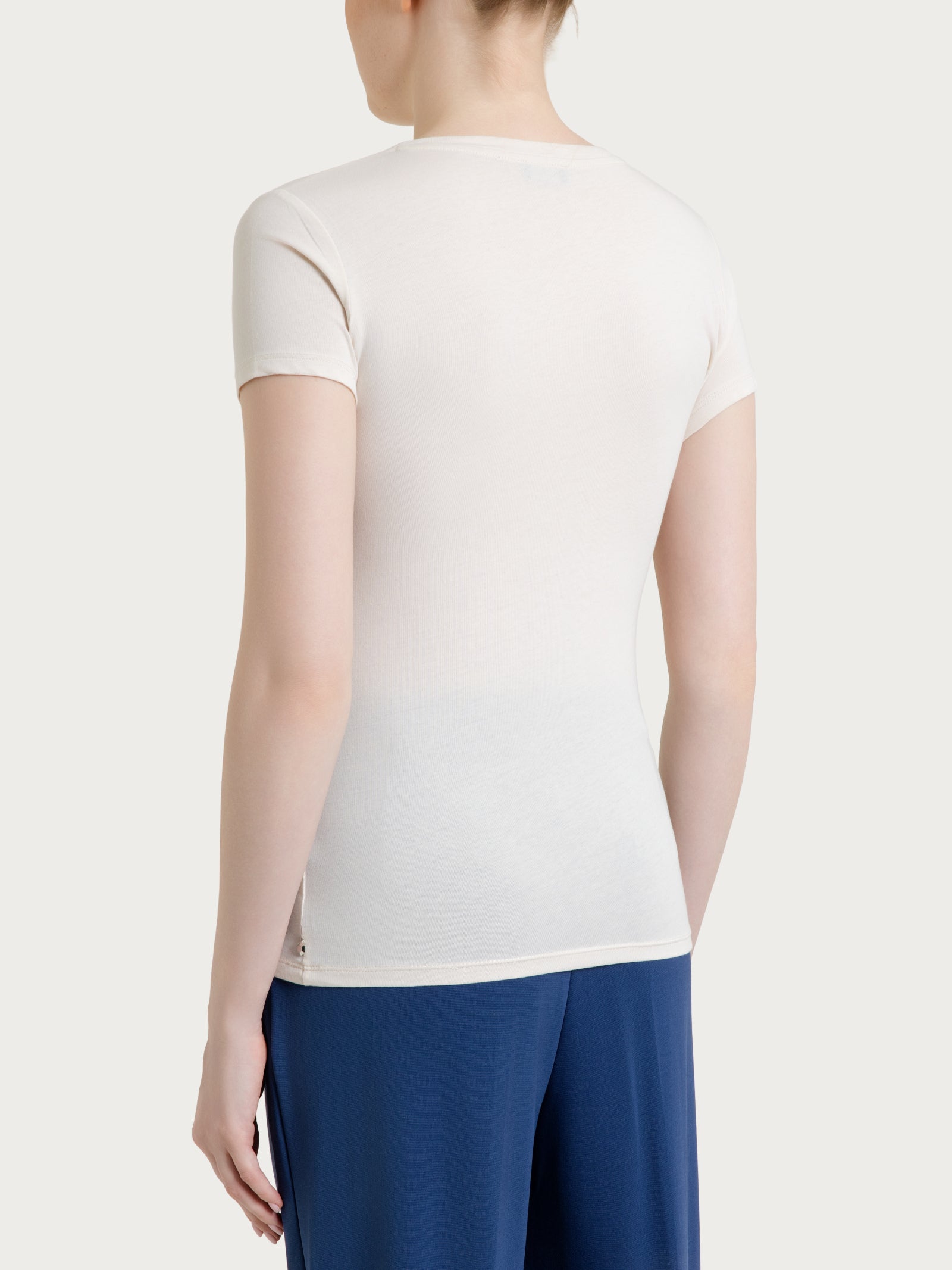 Maglietta girocollo chiuso in Ultralight Bianchi Donna - Ragno