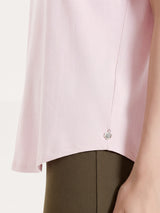 Plain V-neck t-shirt in Ultralight Pink Women's - Ragno