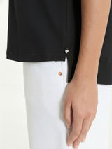 Maglietta boxy tinta unita in Ultralight Neri Donna - Ragno