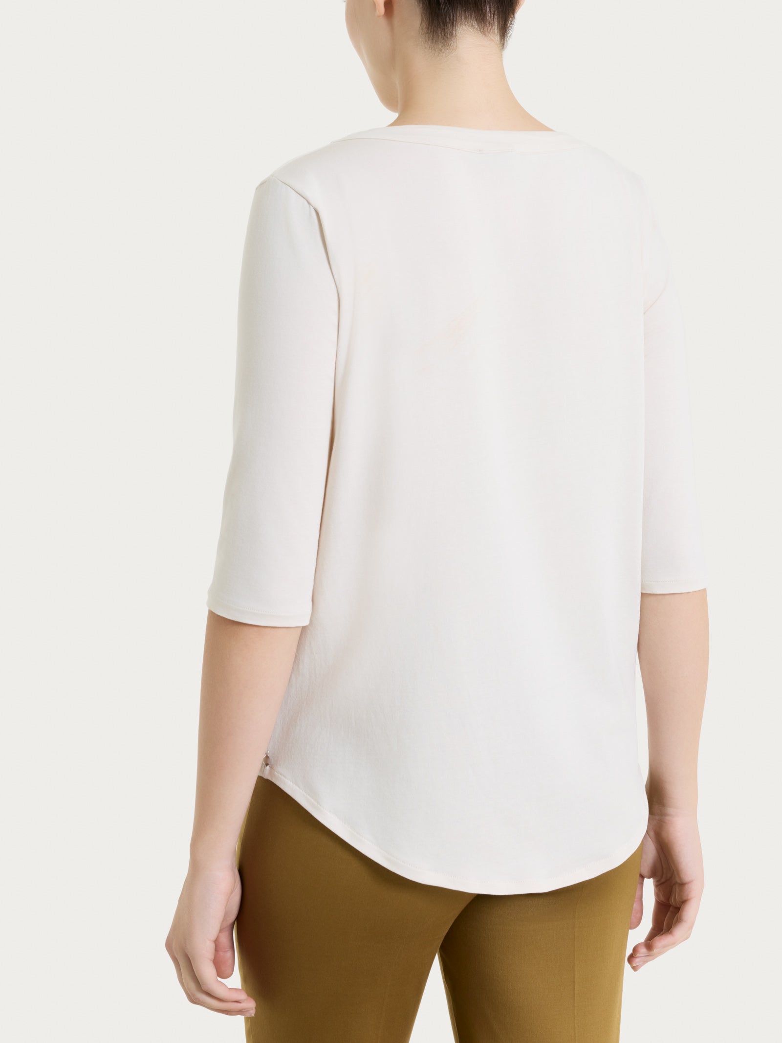 Maglietta tinta unita con manica 3/4 in Ultralight Bianchi Donna - Ragno