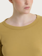Maglietta tinta unita con manica 3/4 in Ultralight Verdi Donna - Ragno