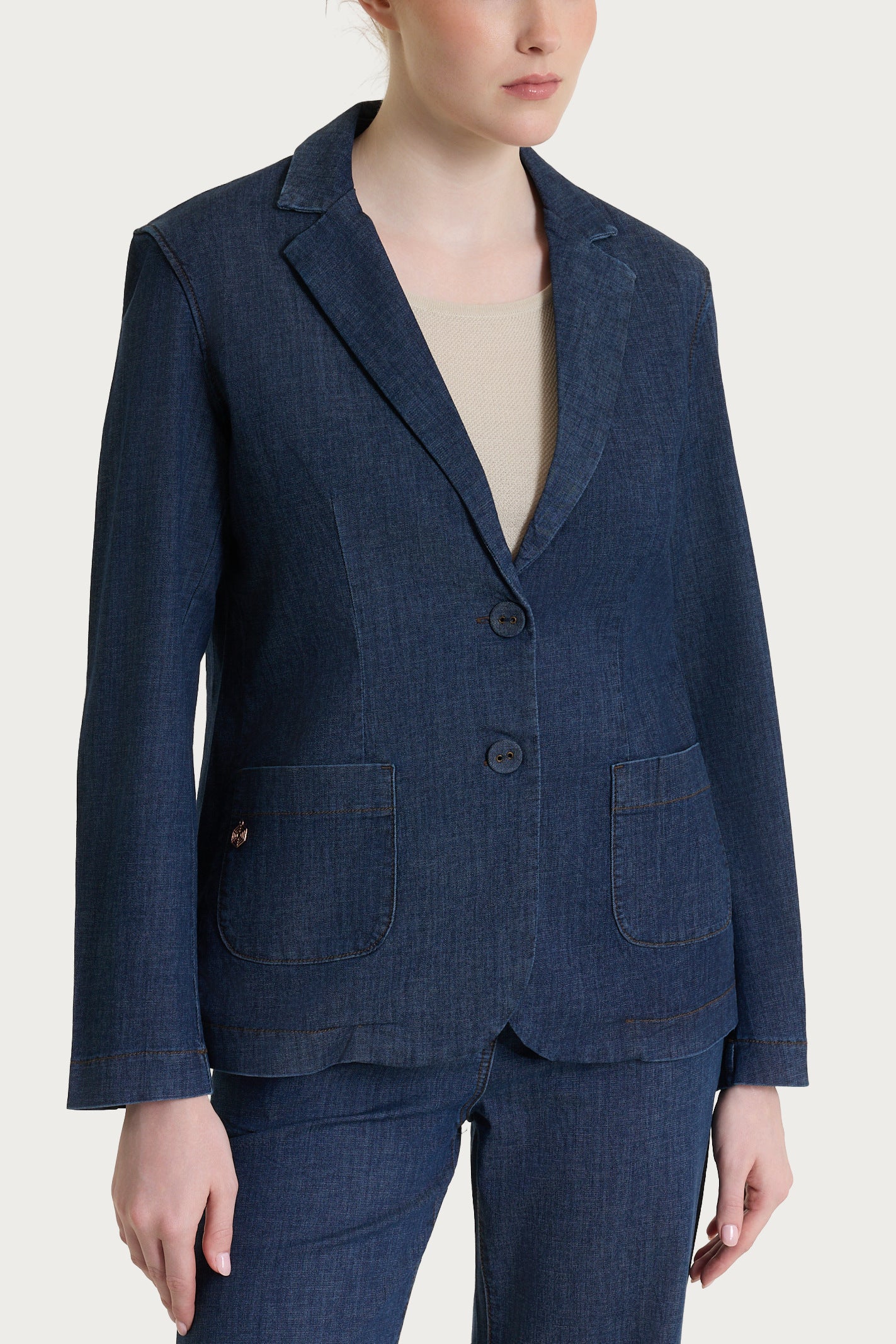 Blazer due bottoni in Light Denim Blu Donna - Ragno