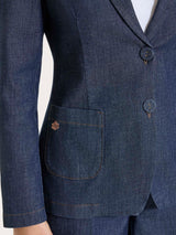 Blazer due bottoni in Light Denim Viola Donna - Ragno