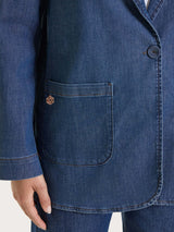 Blazer over destrutturato in Light Denim Blu Donna - Ragno