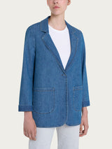 Blazer over destrutturato in Light Denim Blu Donna - Ragno