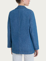 Blazer over destrutturato in Light Denim Blu Donna - Ragno