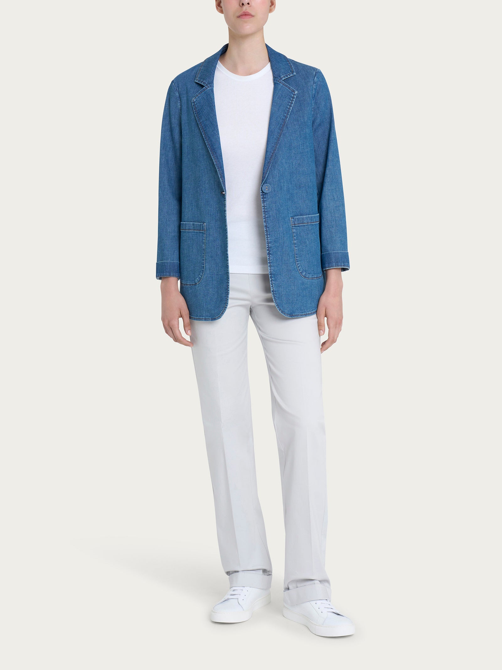 Blazer over destrutturato in Light Denim Blu Donna - Ragno