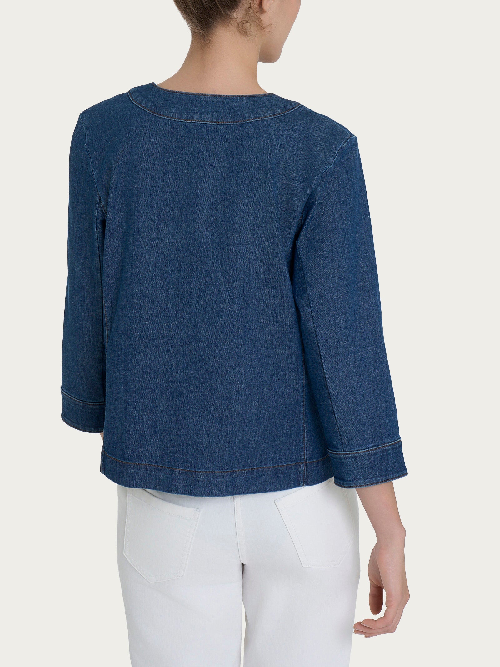 Giacca con bottoni in Light Denim Blu Donna - Ragno