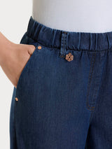 Jeans a carota con tasche in Light Denim Blu Donna - Ragno