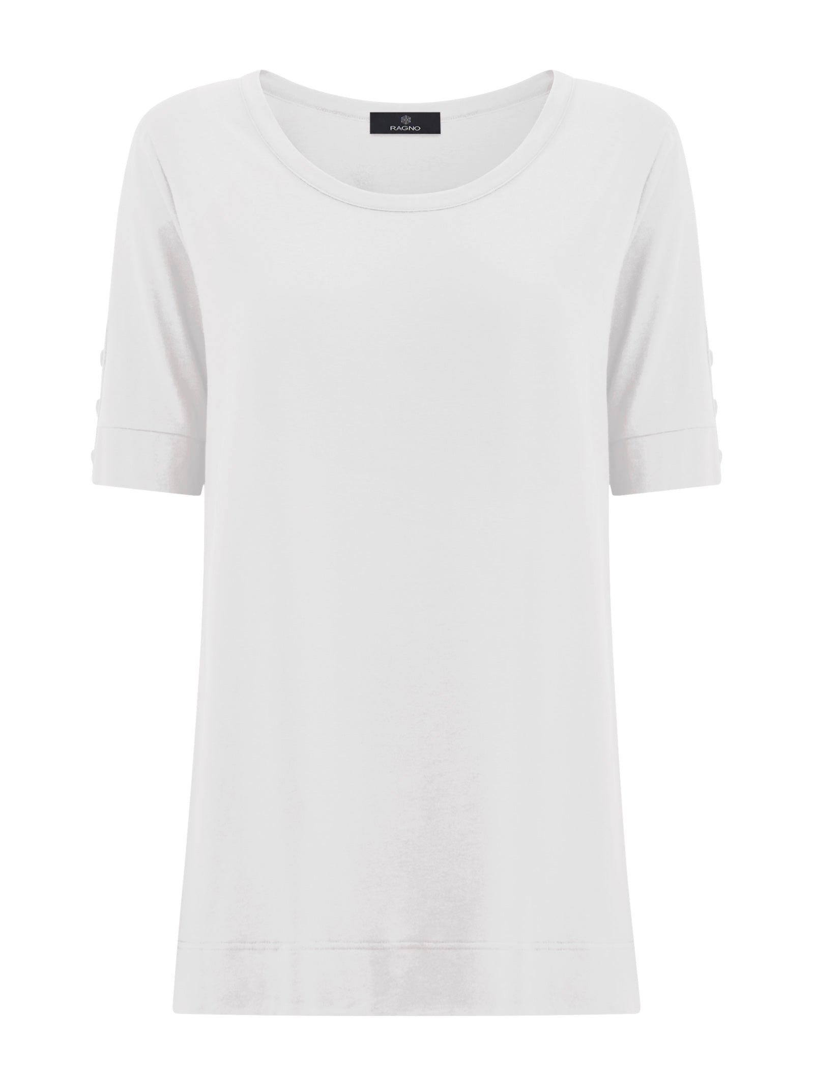 T-shirt girocollo con bottoni in Viscosa Summer  -  - Ragno