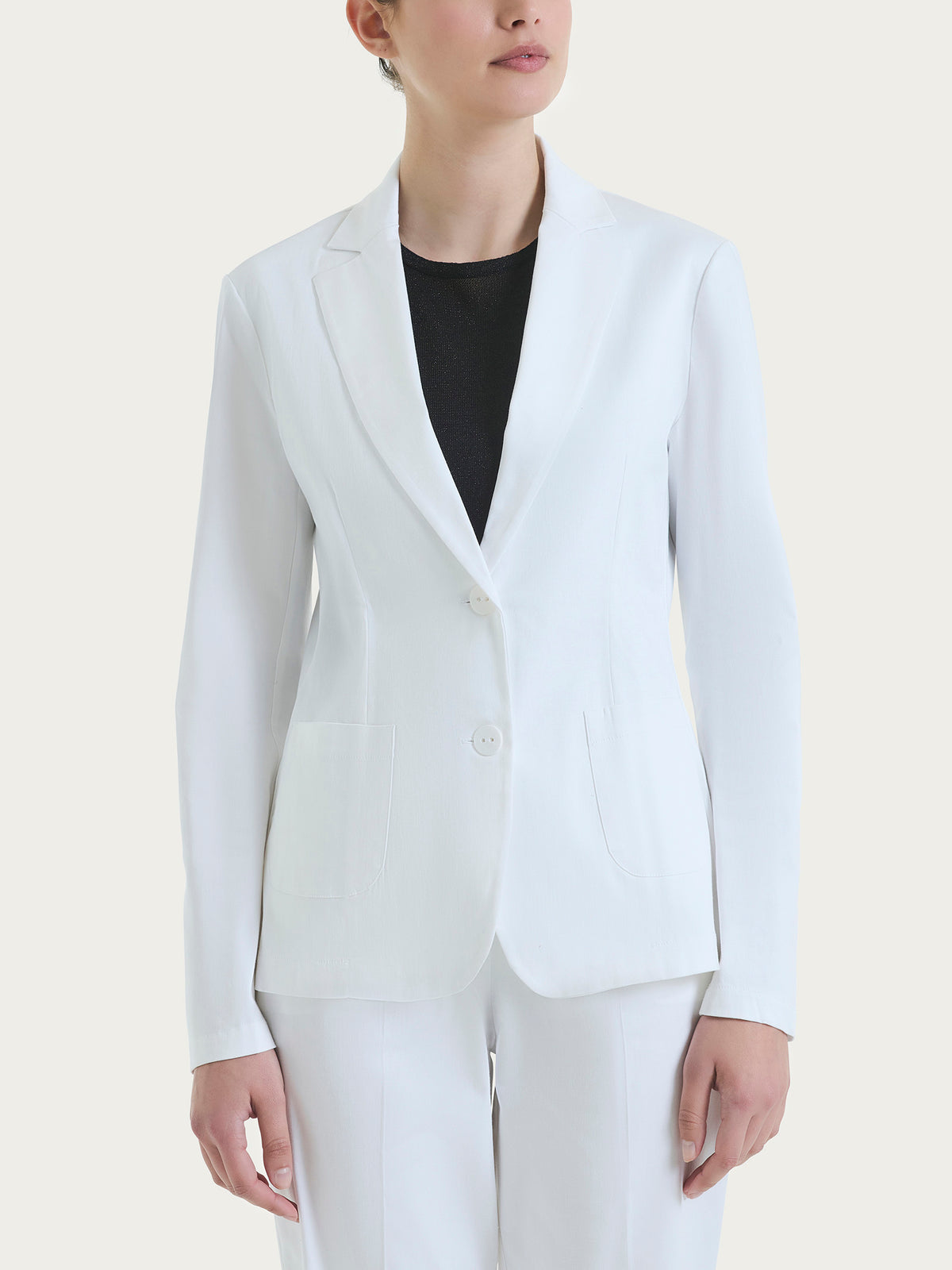 Blazer con due bottoni in Satin Power Bianchi Donna - Ragno