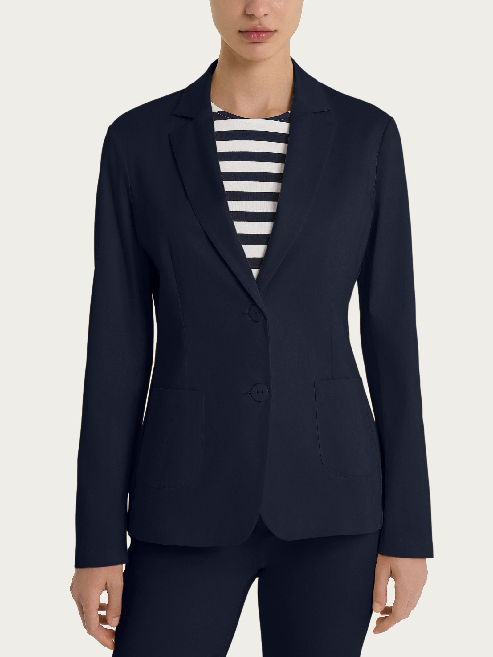 Blazer con due bottoni in Satin Power Blu Donna - Ragno