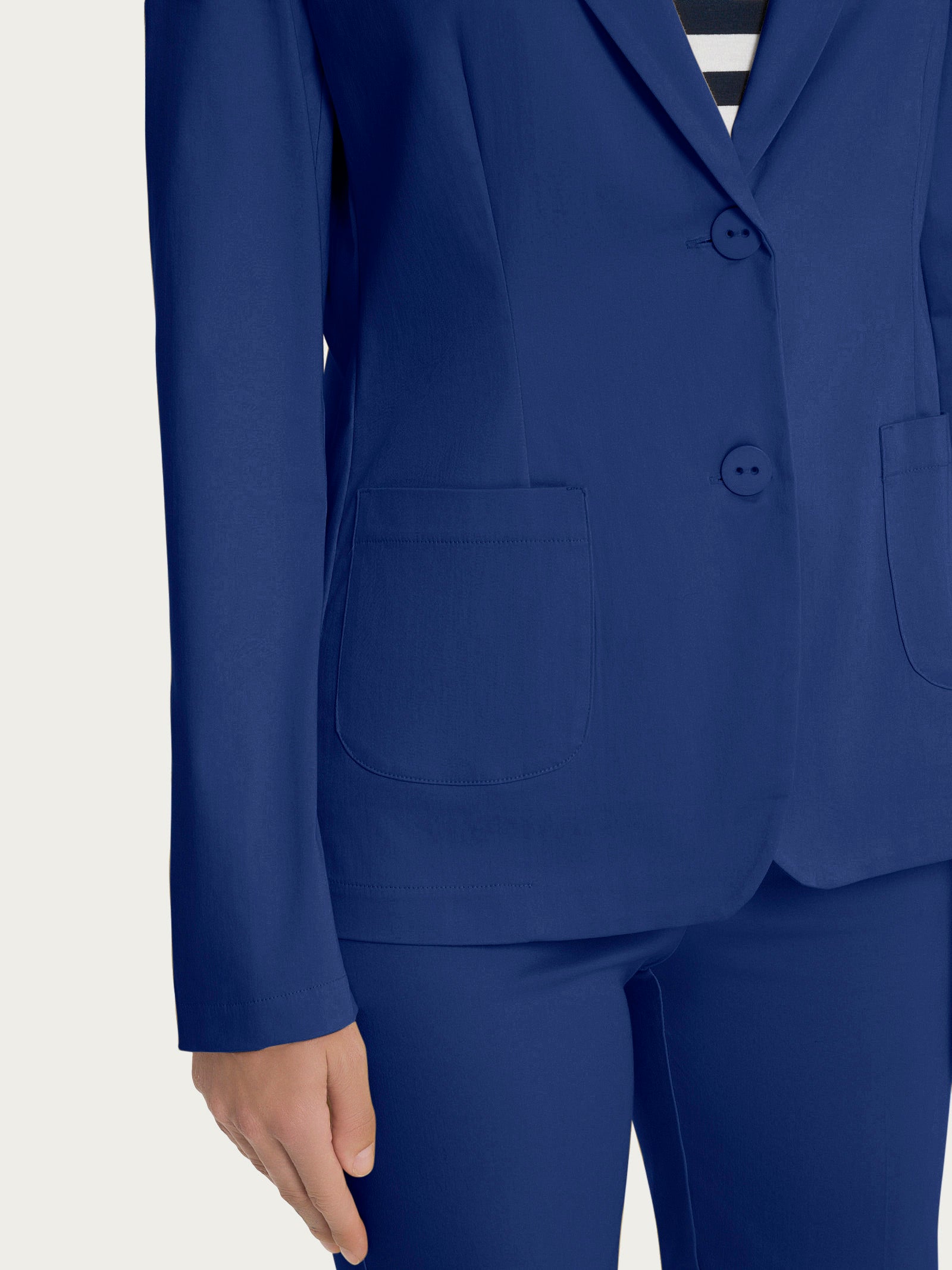 Blazer con due bottoni in Satin Power Blu Donna - Ragno