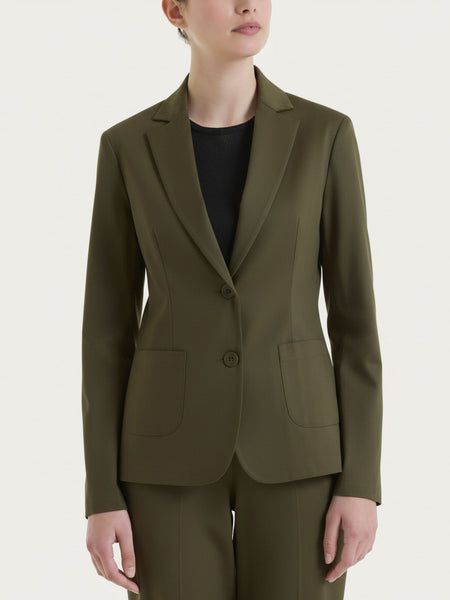 Gilet doppio-petto con risvolto nero con bottoni metallici