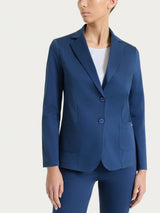 Blazer con due bottoni in Satin Power Blu Donna - Ragno