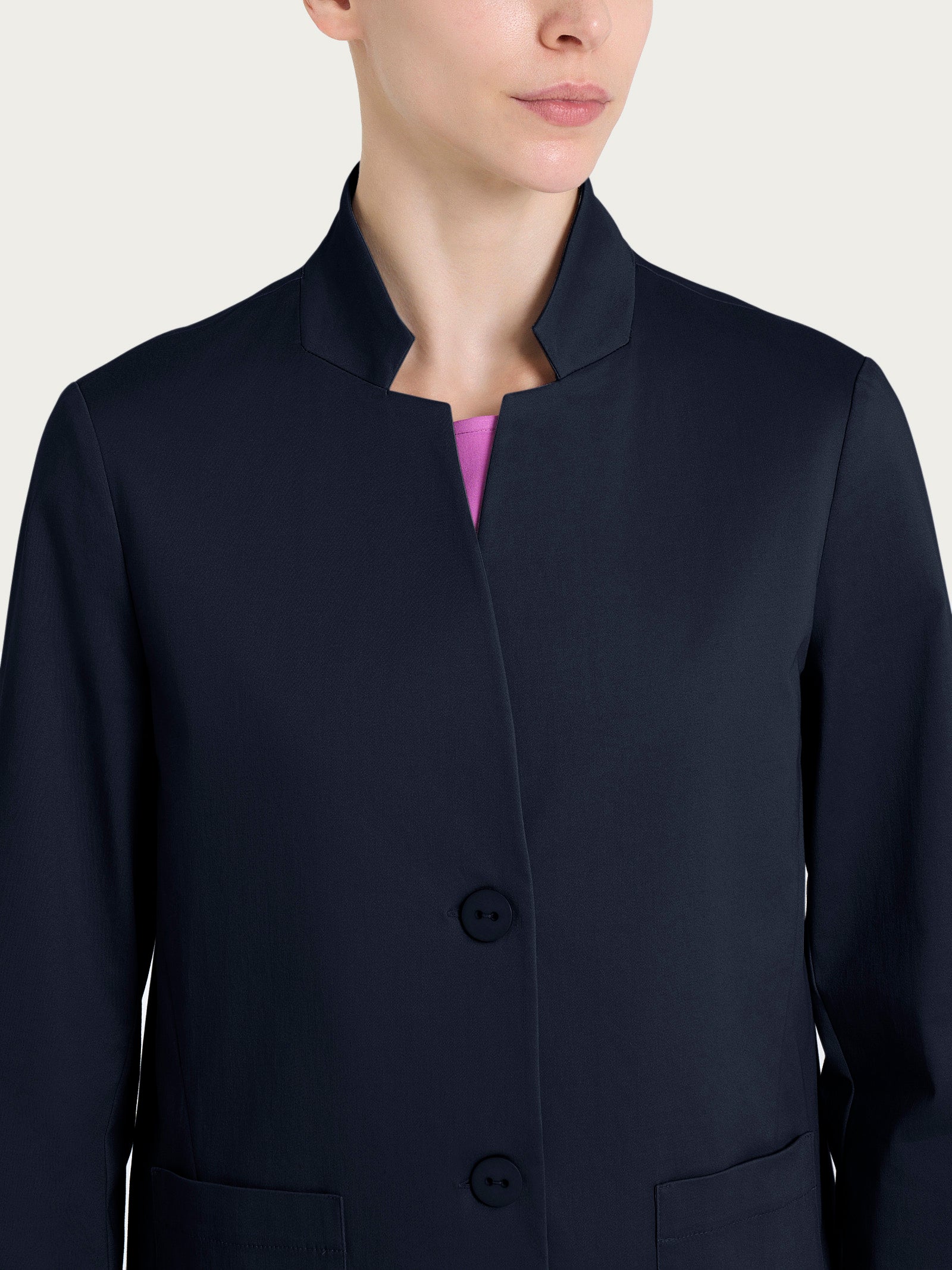 Blazer corto in Satin Power Blu Donna - Ragno