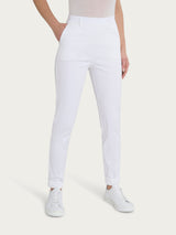 Pantalone chino slim con tasche in Satin Power Bianchi Donna - Ragno