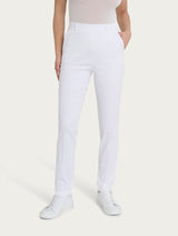 Pantalone chino slim con tasche in Satin Power Bianchi Donna - Ragno