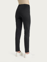 Pantalone a sigaretta con spacchetti in Satin Power Neri Donna - Ragno