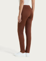 Pantalone a sigaretta con spacchetti in Satin Power Marroni Donna - Ragno
