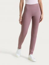 Pantalone a sigaretta con spacchetti in Satin Power Viola Donna - Ragno