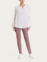 Pantalone a sigaretta con spacchetti in Satin Power Viola Donna - Ragno