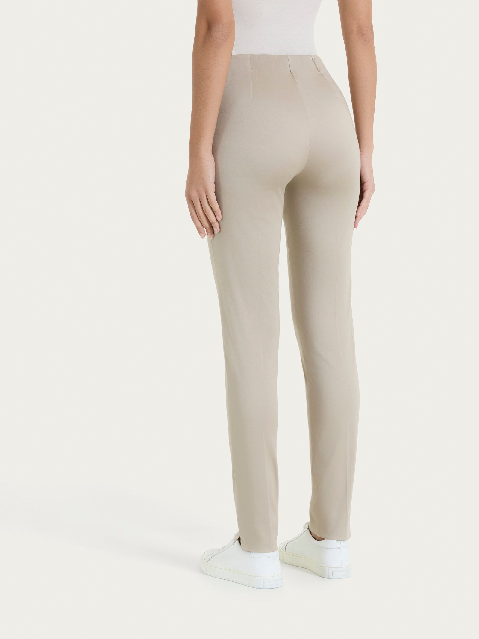 Pantalone a sigaretta con spacchetti in Satin Power Marroni Donna - Ragno