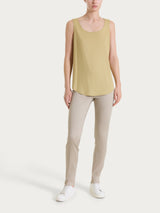 Pantalone a sigaretta con spacchetti in Satin Power Marroni Donna - Ragno