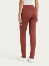 Pantalone a sigaretta con spacchetti in Satin Power Marroni Donna - Ragno