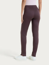 Pantalone a sigaretta con spacchetti in Satin Power Viola Donna - Ragno