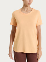 Maglietta girocollo in slub jersey di cotone Arancioni Donna - Ragno