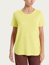 Maglietta girocollo in slub jersey di cotone Gialli Donna - Ragno