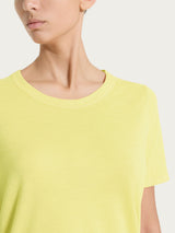 Maglietta girocollo in slub jersey di cotone Gialli Donna - Ragno