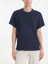 Maglietta con manica over in Slub Jersey Blu Donna - Ragno