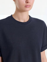 Maglietta con manica over in Slub Jersey Blu Donna - Ragno