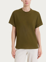 Maglietta con manica over in Slub Jersey Verdi Donna - Ragno