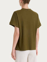 Maglietta con manica over in Slub Jersey Verdi Donna - Ragno