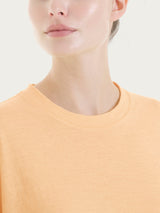 Maglietta con manica over in Slub Jersey Arancioni Donna - Ragno